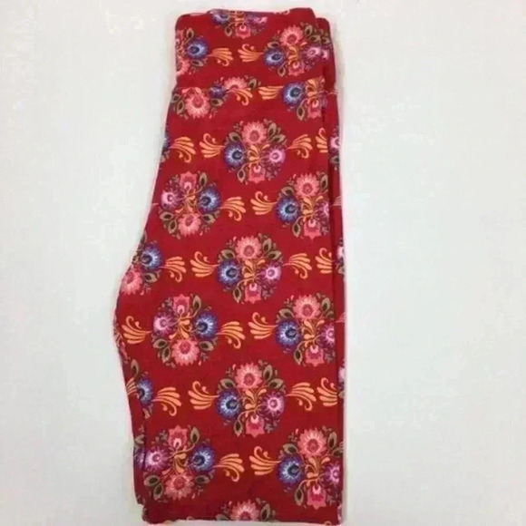 New Lularoe OS leggings Floral Asian Print 2-12 - Picture 2 of 8